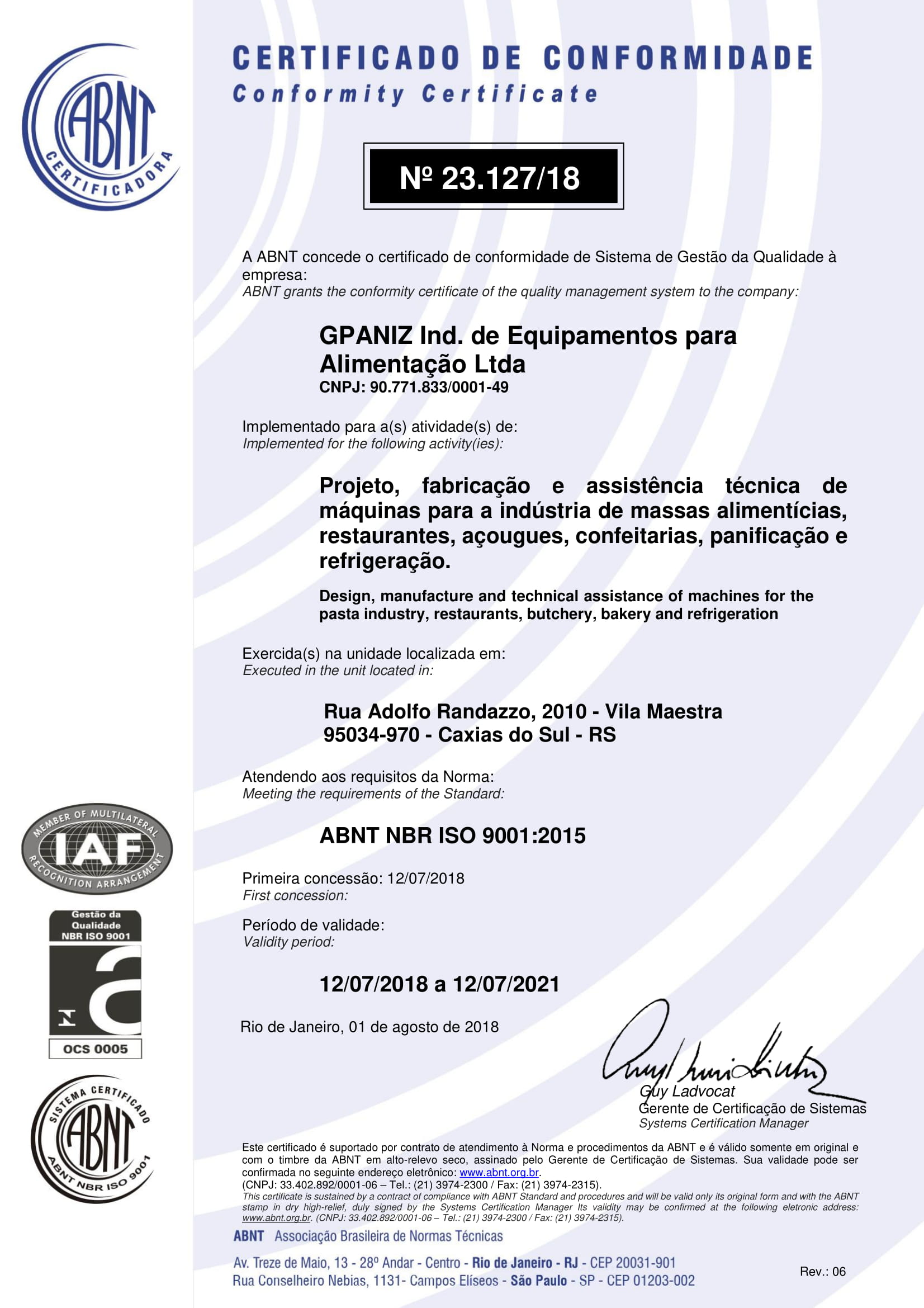 Certificação Iso 9001 2015